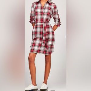 Tommy Hilfiger Plaid Dress super cute with pockets and belt